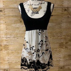 Abstract Floral Print Dress